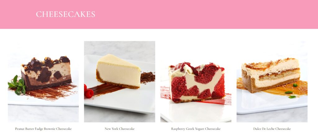 cheesecakes restaurant website checklist