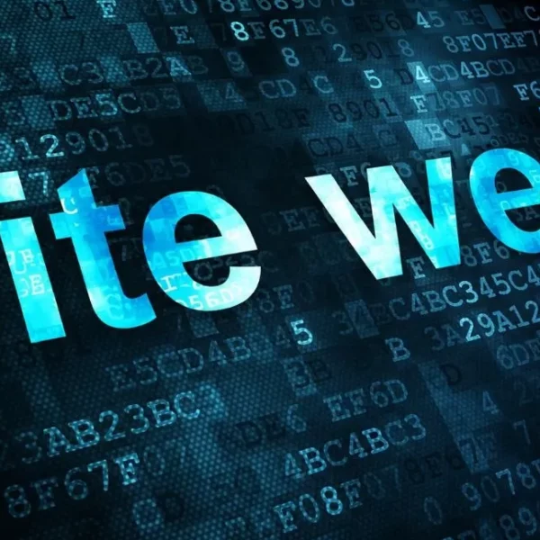 Site web professionnel avec données numériques représentant une présence en ligne moderne